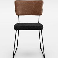 Kit 02 Cadeiras Couríssimo Marrom Linho Chumbo - 5