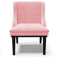 Kit 5 Cadeiras Decorativas Sala De Jantar Base Fixa De Madeira Firenze Suede Rosa Bebê/preto G19 - 13