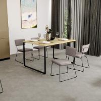 Kit 02 Cadeiras Estofada Para Sala De Jantar Base Aço Bege - 19