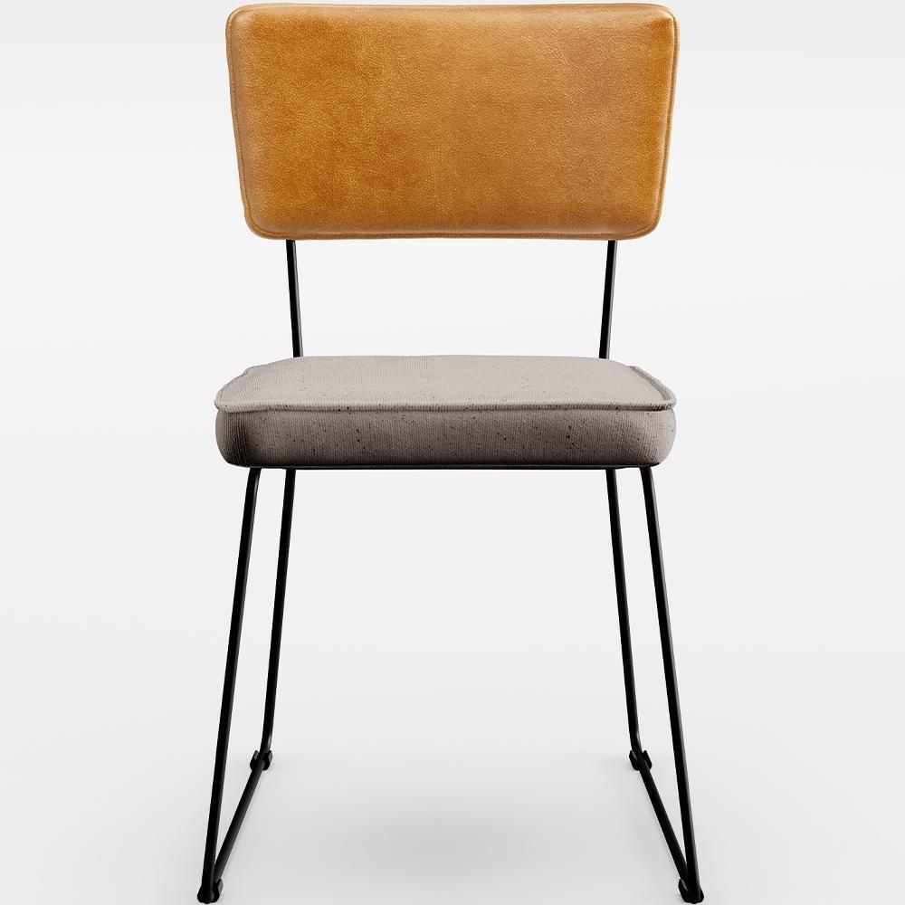 Kit 02 Cadeiras Couríssimo Whisky Linho Bege - 5