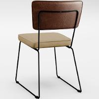 Kit 02 Cadeiras L02 Couríssimo Marrom Linho Bege Escuro - 2