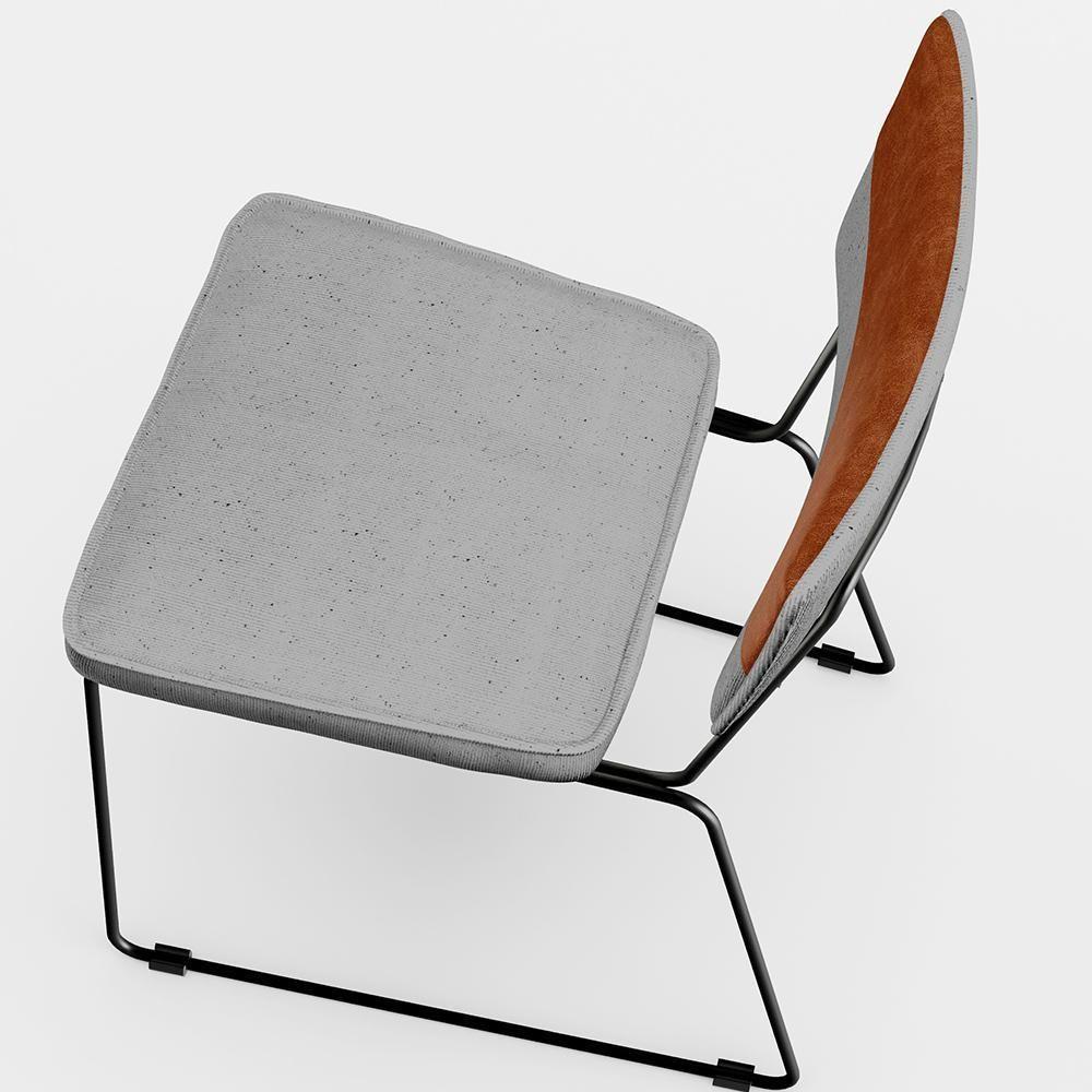 Kit 06 Cadeiras Faixa Couríssimo Camel Linho Cinza - 3