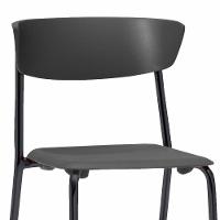 Kit 04 Cadeiras Fixa Base Preta Empilhável Bit F02 Preto - 2