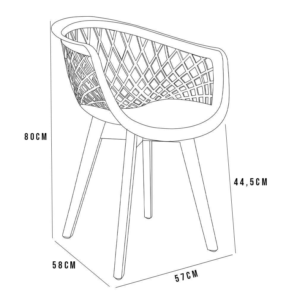 Kit 02 Cadeiras De Jantar Madri E01 Branco - 5