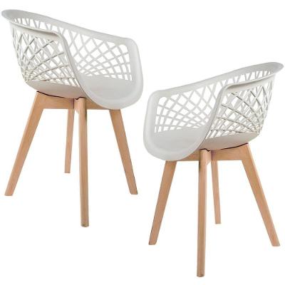 Kit 02 Cadeiras De Jantar Madri E01 Branco