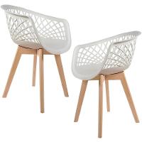 Kit 02 Cadeiras De Jantar Madri E01 Branco - 1