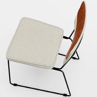 Kit 02 Cadeiras Faixa Couríssimo Camel Linho Champagne - 5