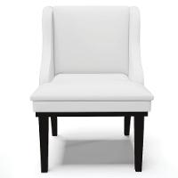 Kit 5 Cadeiras Decorativas Sala De Jantar Base Fixa De Madeira Firenze Pu Branco Fosco/preto G19