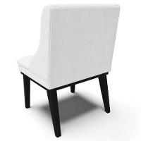 Kit 5 Cadeiras Decorativas Sala De Jantar Base Fixa De Madeira Firenze Pu Branco Fosco/preto G19 - 5