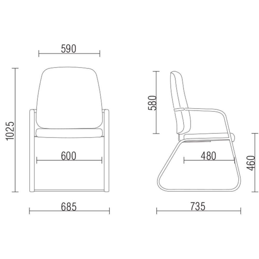 Kit 02 Cadeiras Base Preto Maxxer F02 Preto - 4