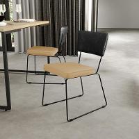 Kit 02 Cadeiras L02 Couríssimo Preto Linho Bege Escuro - 9