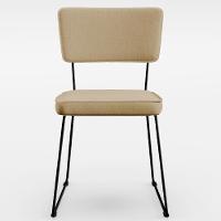 Kit 02 Cadeiras Base Em Aço Allana L02 Bege Escuro - 5