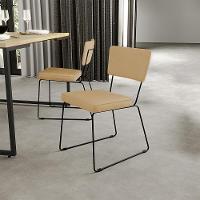 Kit 02 Cadeiras Base Em Aço Allana L02 Bege Escuro - 9