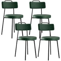 Kit 04 Cadeiras Barcelona F01 Couríssimo Verde Musgo - 1