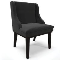 Kit 5 Cadeiras Decorativas Sala De Jantar Base Fixa De Madeira Firenze Veludo Preto G19 - Gran Belo - 3