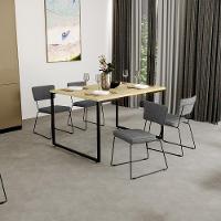 Kit 02 Cadeiras Estofada Para Sala Base Em Aço Cinza Escuro - 10