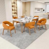 Cadeira De Jantar E Estar Living Estofada Lince L02 Couríssimo Whisky - Lyam Decor - 3