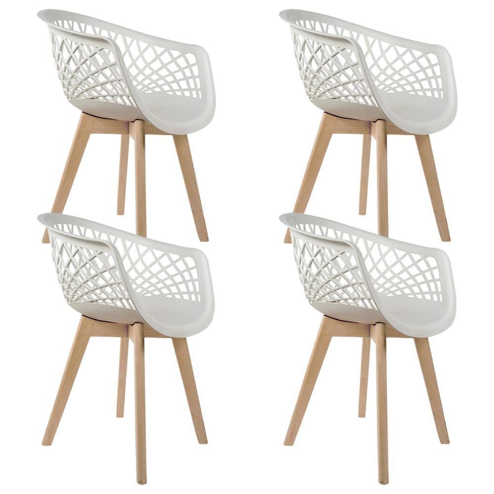 Kit 04 Cadeiras De Jantar Madri E01 Branco - 1