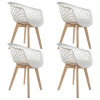 Kit 04 Cadeiras De Jantar Madri E01 Branco - 1