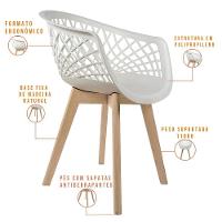 Kit 04 Cadeiras De Jantar Madri E01 Branco - 6