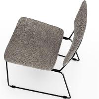 Cadeira De Jantar Base Em Aço Allana L02 Bouclê Bege - 3