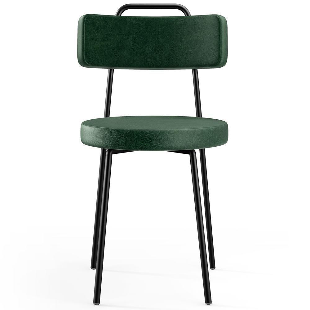 Kit 08 Cadeiras Barcelona F01 Couríssimo Verde Musgo - 4