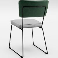 Kit 04 Cadeiras L02 Facto Verde Musgo Linho Cinza - 2