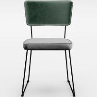 Kit 04 Cadeiras L02 Facto Verde Musgo Linho Cinza - 5