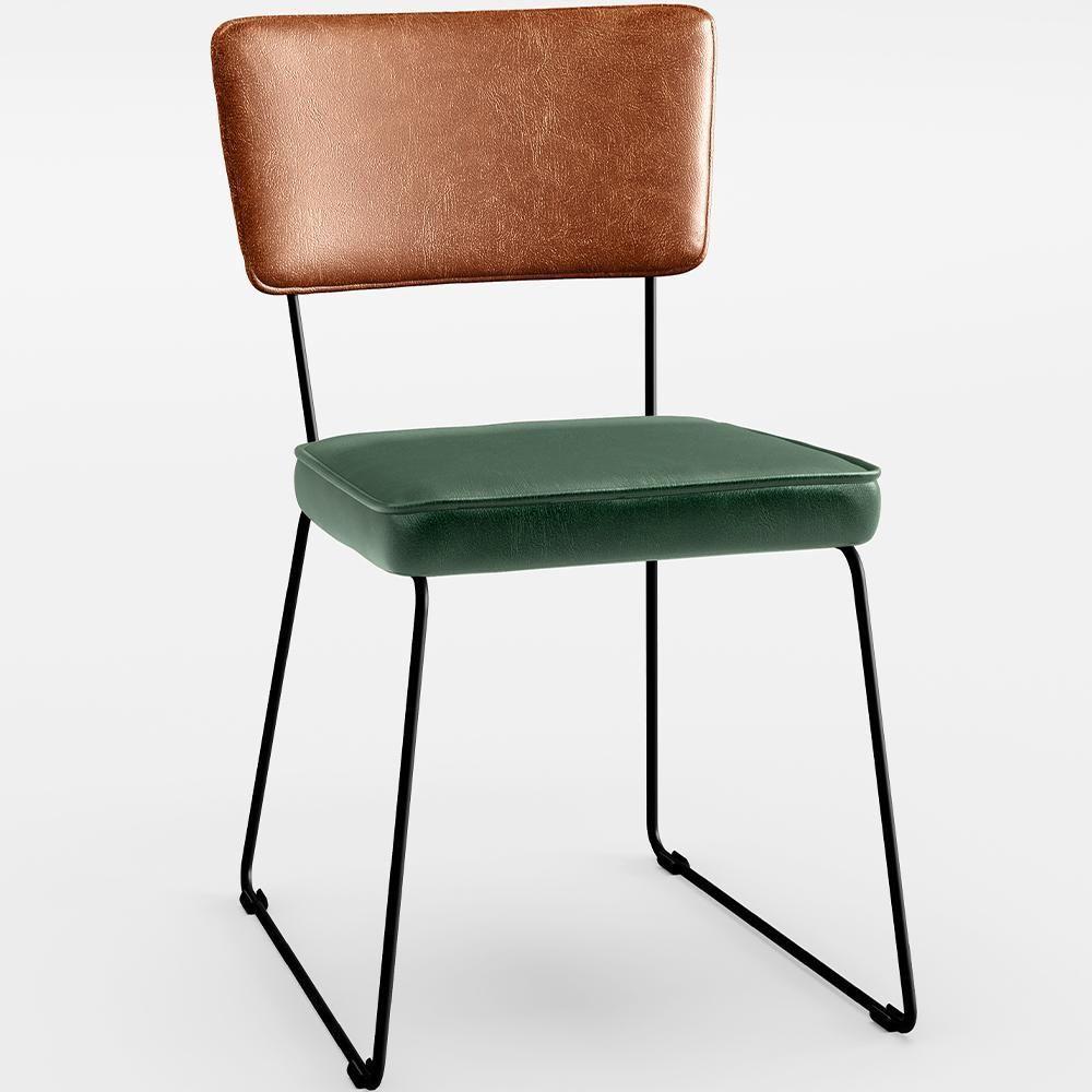 Kit 08 Cadeiras L02 Couríssimo Camel Facto Verde Musgo - 8