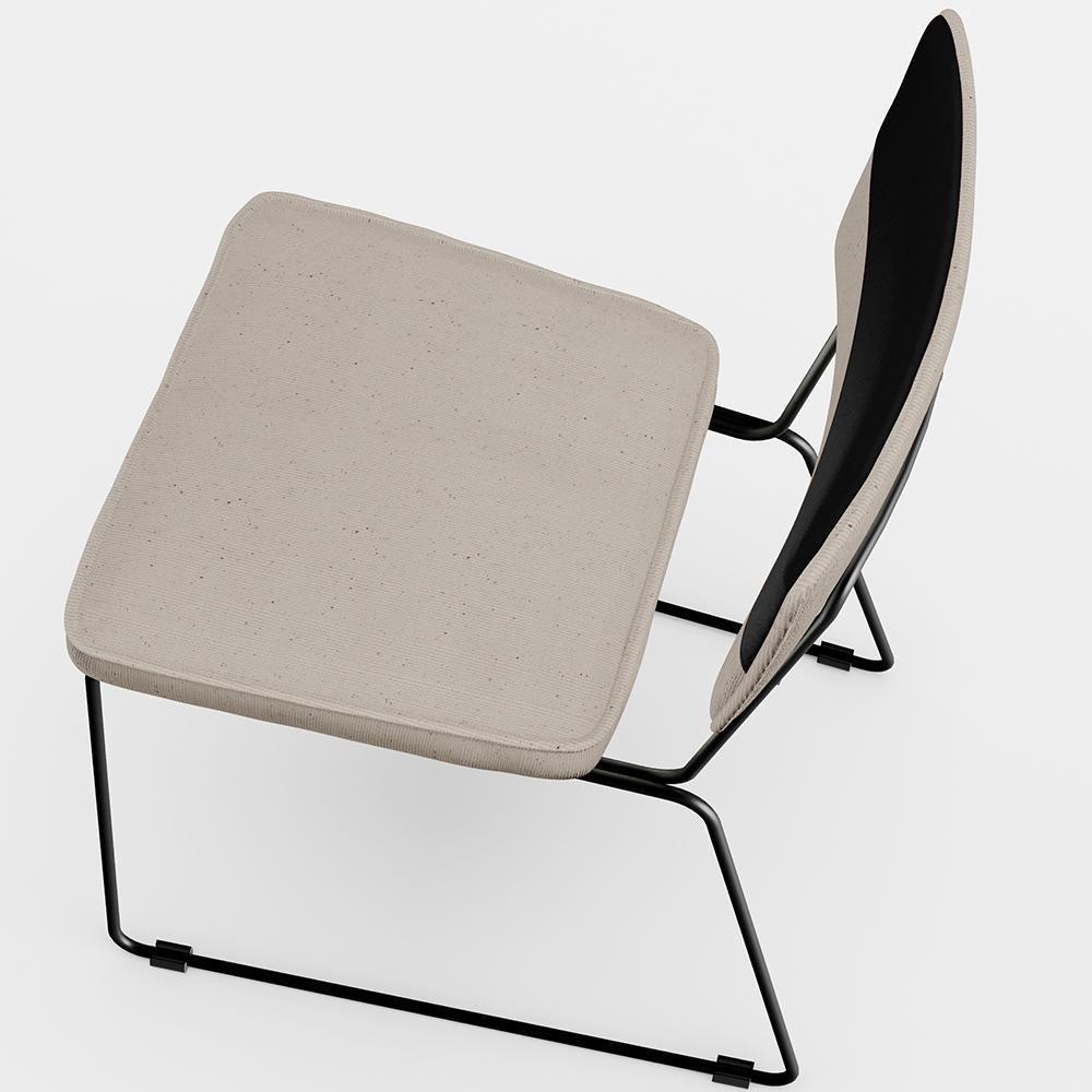 Cadeira De Jantar Allana L02 Faixa Preto Bege - 3