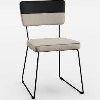 Cadeira De Jantar Allana L02 Faixa Preto Bege - 1