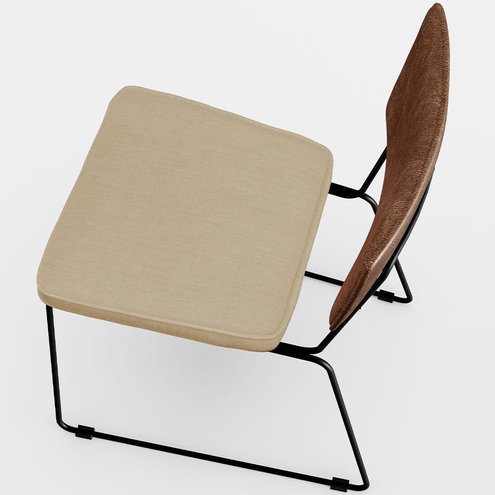 Kit 04 Cadeiras L02 Couríssimo Marrom Linho Bege Escuro - 3