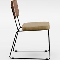 Kit 04 Cadeiras L02 Couríssimo Marrom Linho Bege Escuro