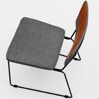 Cadeira De Jantar Allana L02 Faixa Camel Cinza Escuro - 3