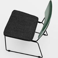 Kit 04 Cadeiras L02 Facto Verde Musgo Linho Chumbo - 3