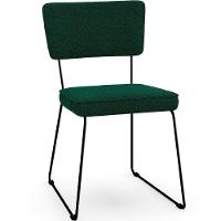 Cadeira De Jantar Base Em Aço Allana L02 Bouclê Verde - 1