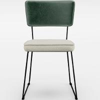 Kit 04 Cadeiras L02 Facto Verde Musgo Linho Champagne - 5