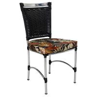 Cadeira Em Alumínio E Fibra Sintética Jk Cozinha Edícula Preto E Rivieira Marrom - 1