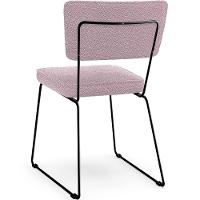 Cadeira De Jantar Base Em Aço Allana L02 Bouclê Rosê - 10