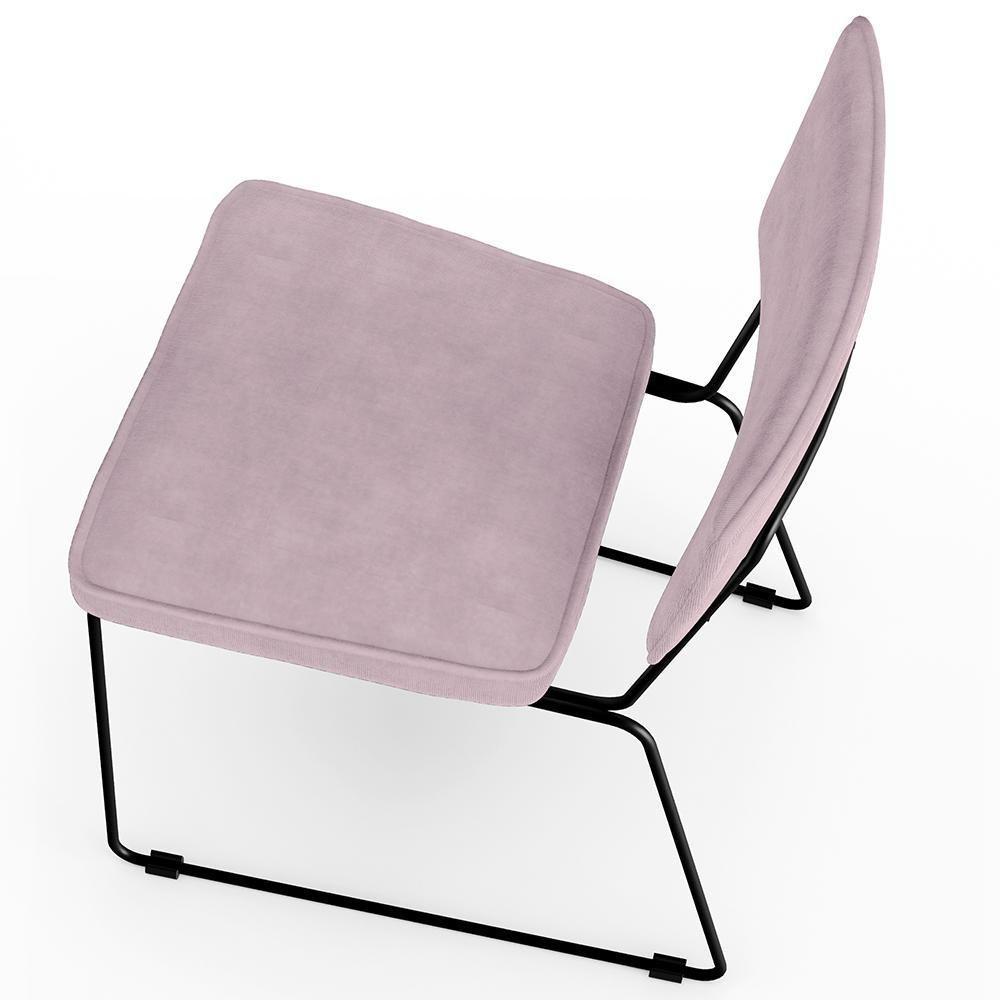 Kit 04 Cadeiras De Jantar Allana L02 Suede Rosê - 3