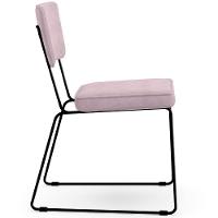 Kit 04 Cadeiras De Jantar Allana L02 Suede Rosê