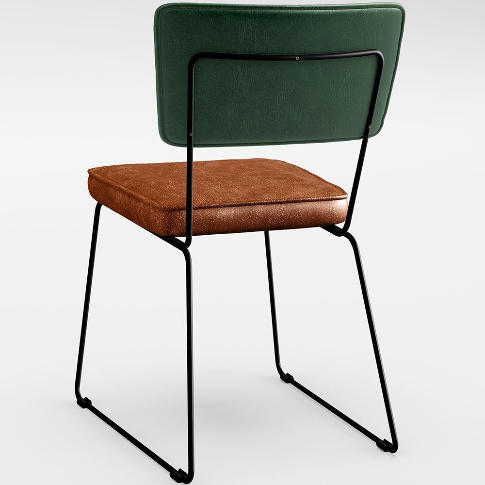 Kit 04 Cadeiras L02 Facto Verde Musgo Couríssimo Camel - 2