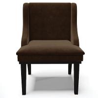 Kit 4 Cadeiras Decorativas Sala De Jantar Base Fixa De Madeira Firenze Suede Marrom/preto G19