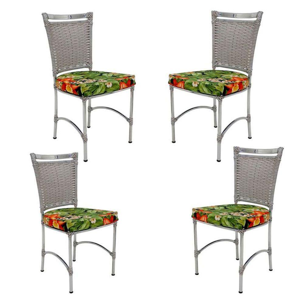 4 Cadeiras Em Alumínio E Fibra Sintética Jk Cozinha Edícula Marmore E Saquarema - 1