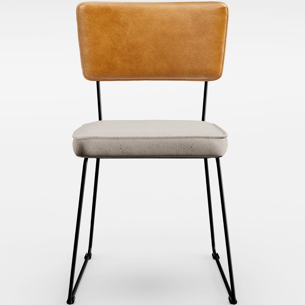 Kit 02 Cadeiras Couríssimo Whisky Linho Cru - 5