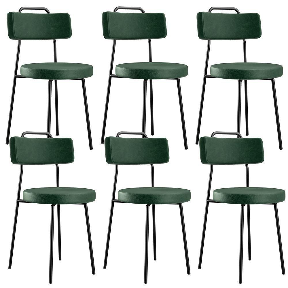 Kit 06 Cadeiras Barcelona F01 Couríssimo Verde Musgo - 1