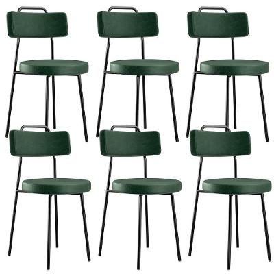 Kit 06 Cadeiras Barcelona F01 Couríssimo Verde Musgo