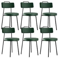 Kit 06 Cadeiras Barcelona F01 Couríssimo Verde Musgo - 1
