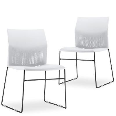 Kit 02 Cadeiras Empilhável Connect F02 Branco