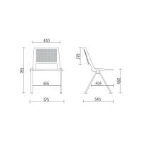 Kit 02 Cadeiras Empilhável Up F02 Azul Marinho - 2